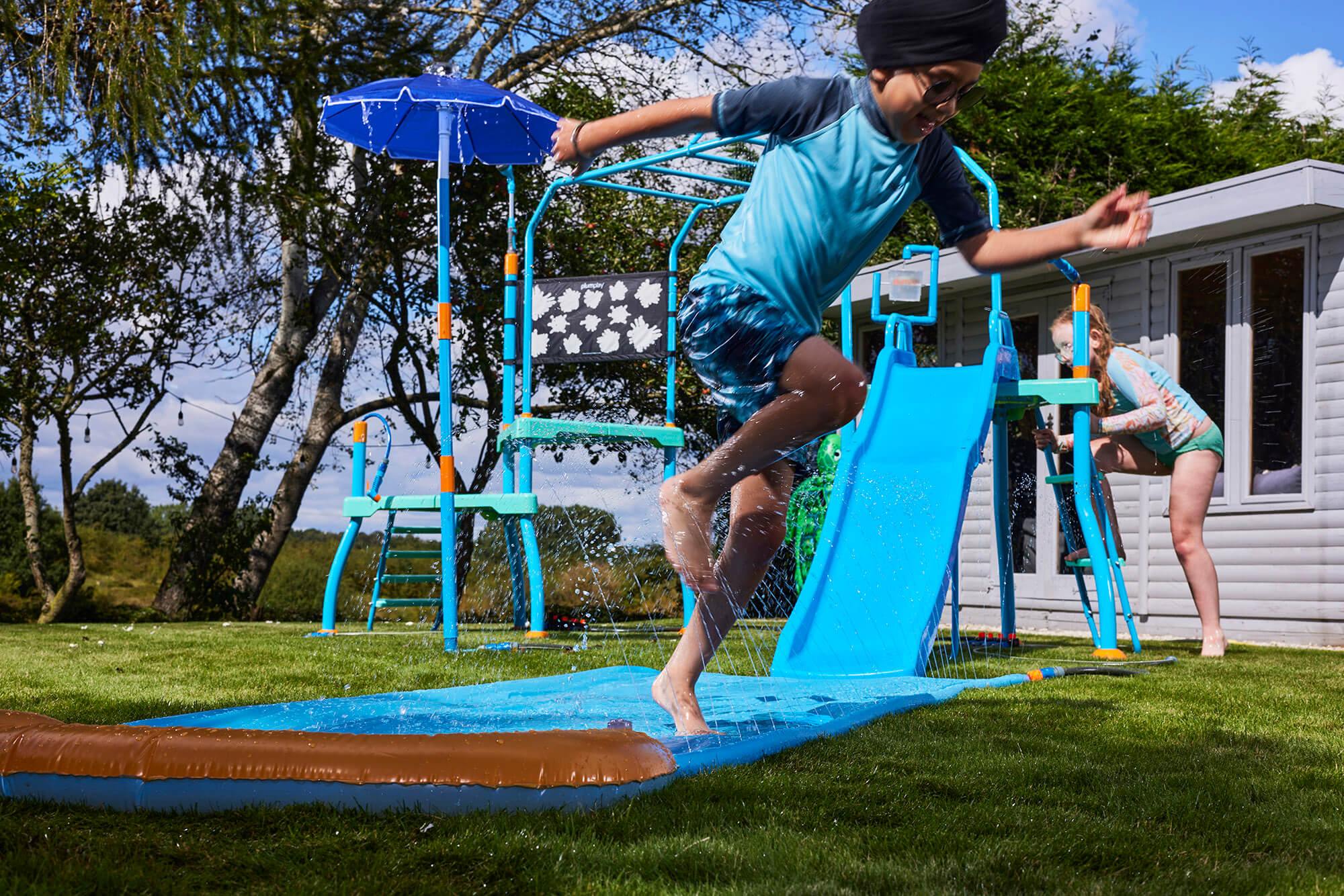 Kids can climb, blast and slide, you simply connect a hosepipe to let the water flow, and the fun begin!